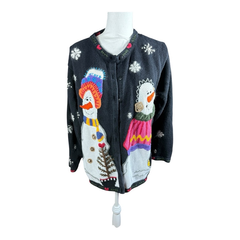 Quacker‎ Factory Festive Snowman Cardigan